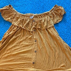 Universal Thread Mustard Off-Shoulder Blouse